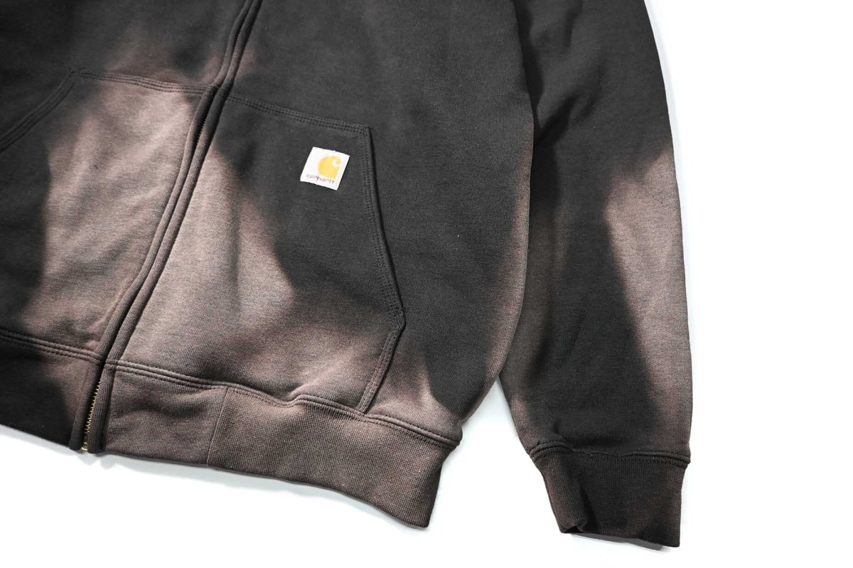 画像3: Used Carhartt Zip Sweat Hoodie Fade Black (3)