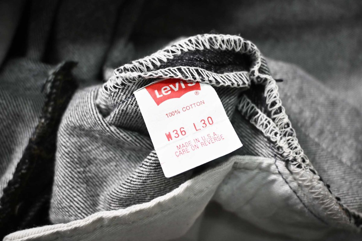 画像7: 92' Deadstock Levi's 501 Denim Pants Black made in USA 先染め リーバイス (7)