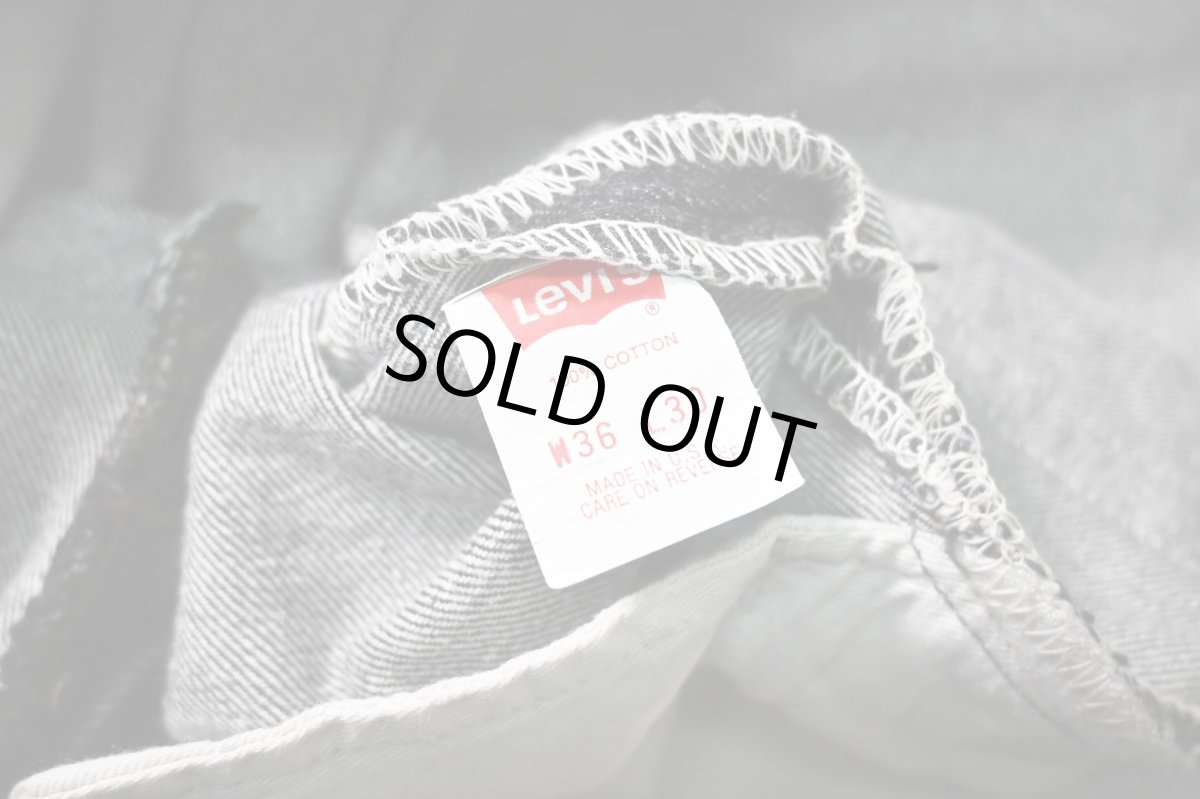 画像7: 92' Deadstock Levi's 501 Denim Pants Black made in USA 先染め リーバイス (7)