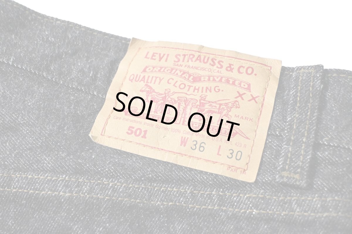 画像5: 92' Deadstock Levi's 501 Denim Pants Black made in USA 先染め リーバイス (5)