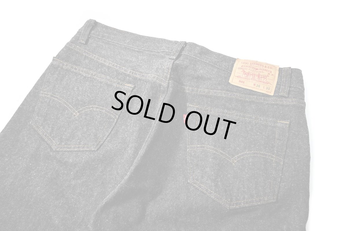 画像4: 92' Deadstock Levi's 501 Denim Pants Black made in USA 先染め リーバイス (4)
