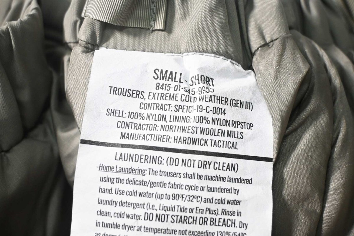 画像6: Deadstock Us Army ECWCS Gen3 Level7 Primaloft Pants (6)