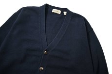 画像2: Used St John's Bay Cotton Knit Cardigan Navy (2)