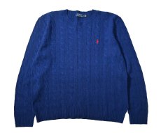 画像1: Used Polo Ralph Lauren Wool/Cashmere Knit Sweater Blue (1)