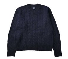 画像1: Used Gap V-Neck Wool Knit Sweater Navy (1)