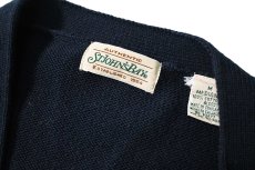 画像4: Used St John's Bay Cotton Knit Cardigan Navy (4)