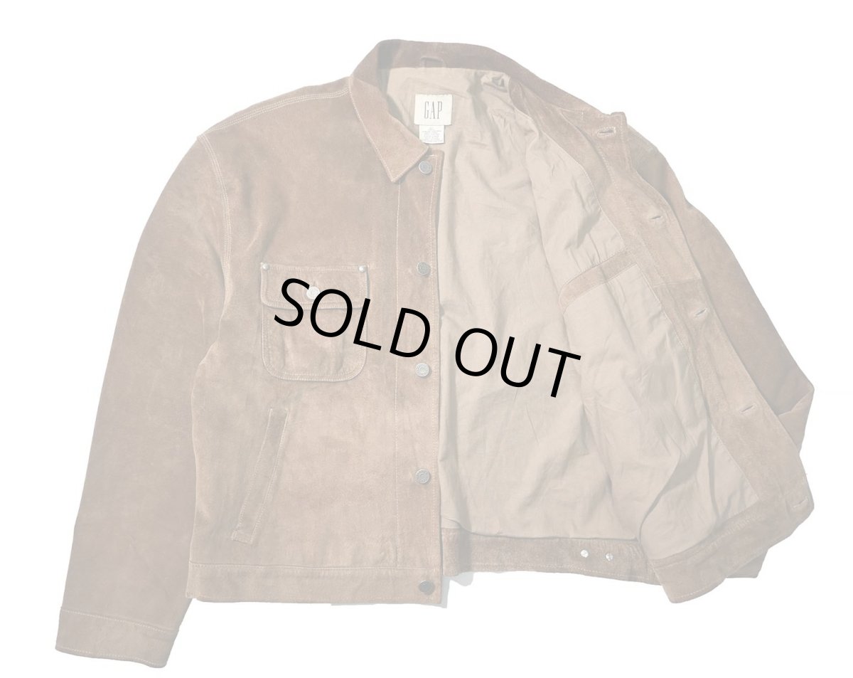 画像5: 00s Used Gap Suede Trucker Jacket (5)
