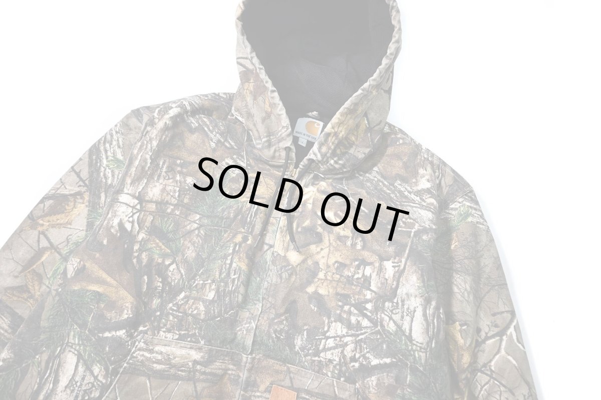 画像2: 13' Used Carhartt Duck Thermal Lined Active Jacket Realtree made in USA (2)