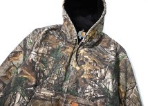 画像2: 13' Used Carhartt Duck Thermal Lined Active Jacket Realtree made in USA (2)
