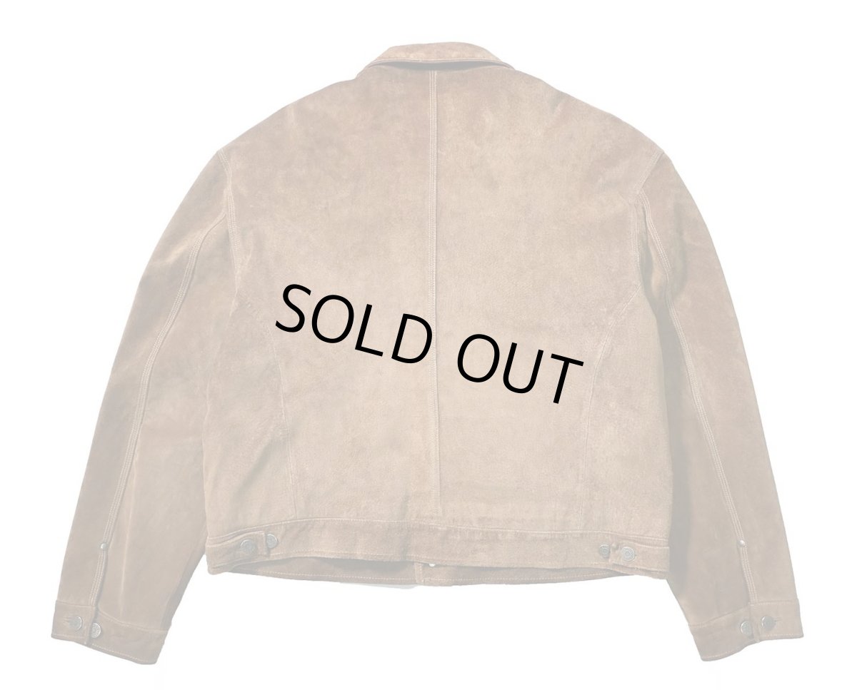 画像2: 00s Used Gap Suede Trucker Jacket (2)