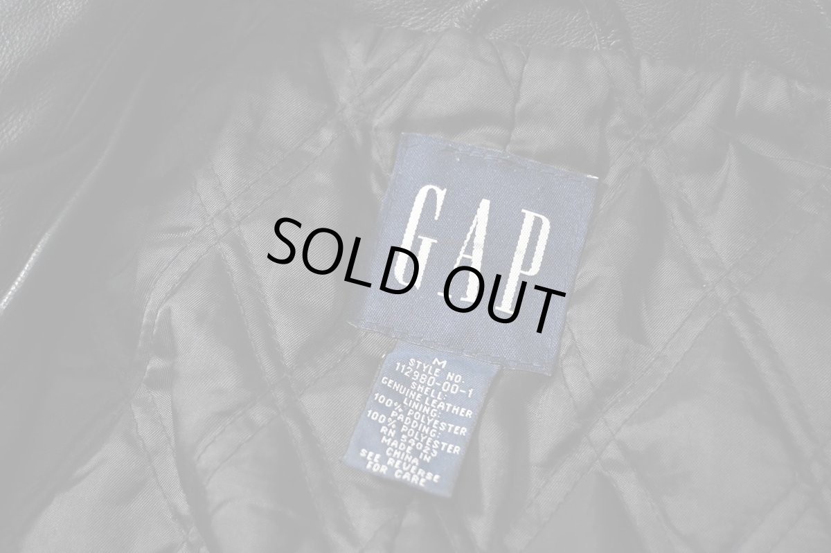 画像6: 00s Used Gap Leather Pea Coat (6)