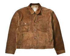 画像1: 00s Used Gap Suede Trucker Jacket (1)