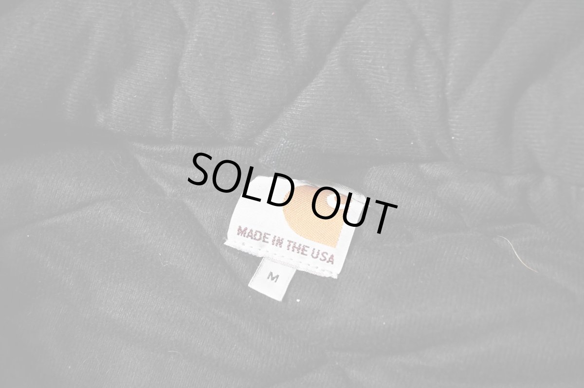 画像5: 14' Used Carhartt Duck Quilted Flannel Lined Active Jacket Black made in USA (5)