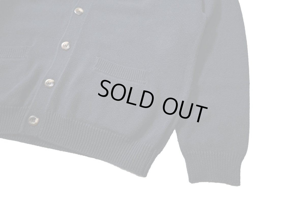画像3: Used St John's Bay Cotton Knit Cardigan Navy (3)