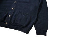 画像3: Used St John's Bay Cotton Knit Cardigan Navy (3)