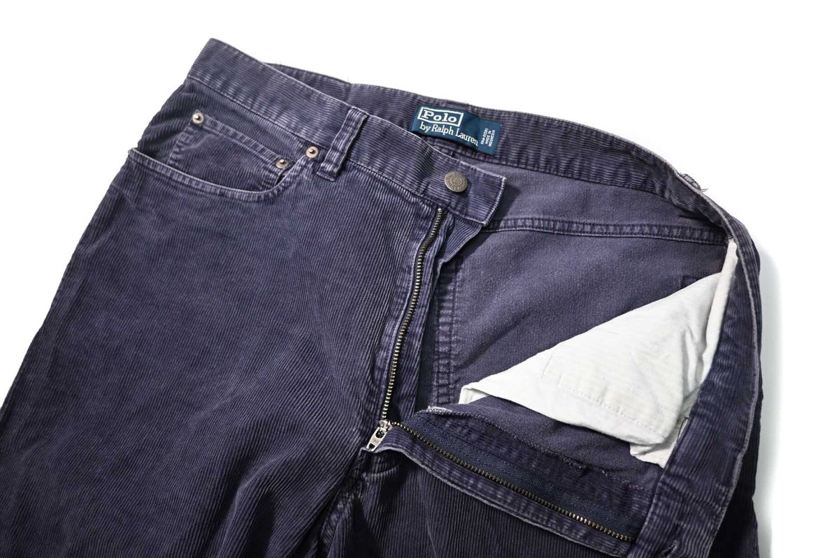 画像6: 90-00s Used Ralph Lauren Corduroy Pants Navy (6)