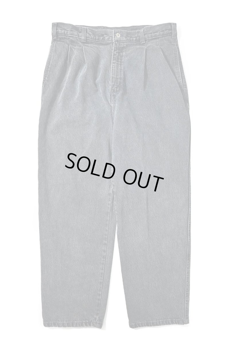 画像1: 90s Used Dockers Denim Pleated Trouser (1)