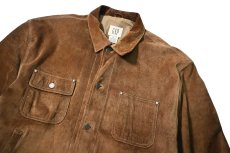 画像3: 00s Used Gap Suede Trucker Jacket (3)