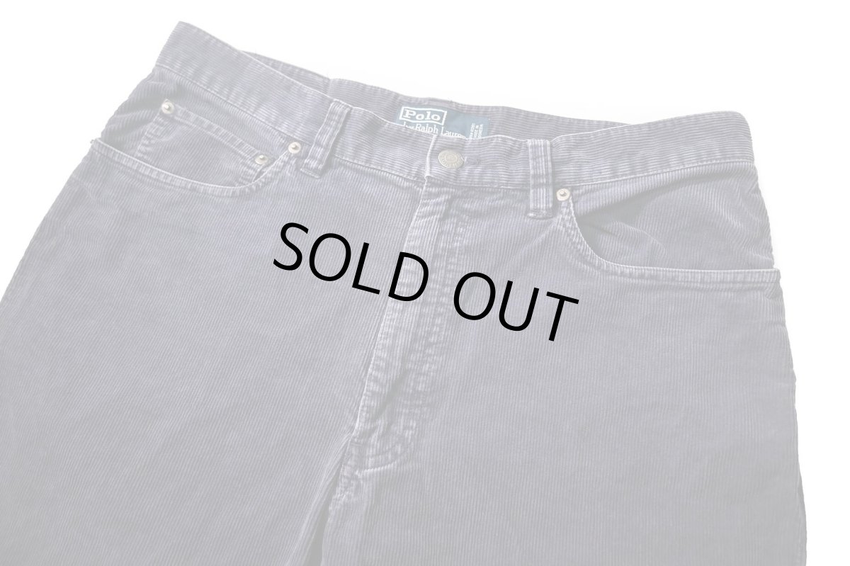 画像2: 90-00s Used Ralph Lauren Corduroy Pants Navy (2)