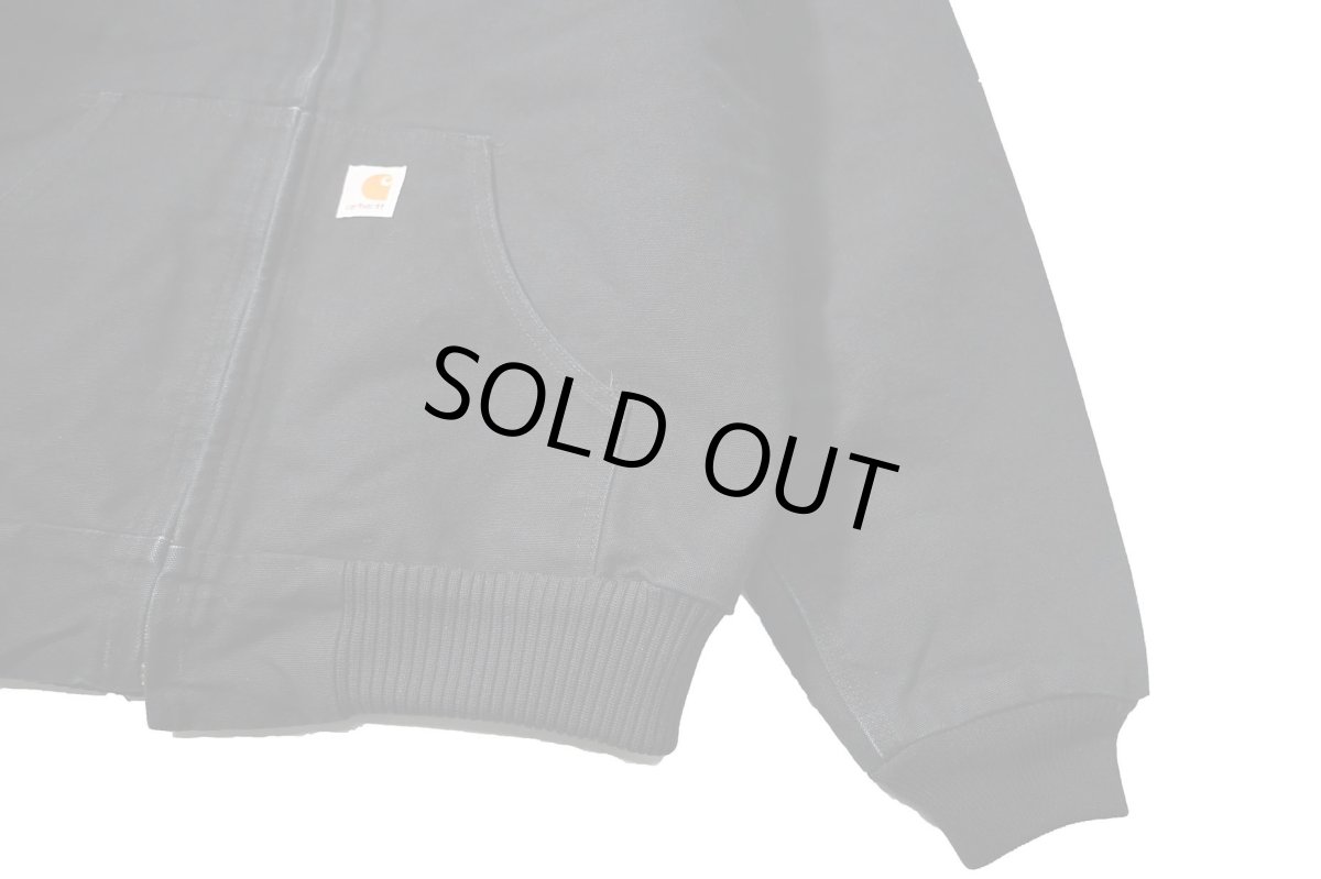 画像3: 14' Used Carhartt Duck Quilted Flannel Lined Active Jacket Black made in USA (3)