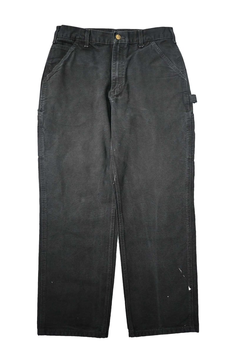 画像1: Used Carhartt Duck Carpenter Pants Black カーハート (1)