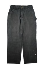 画像1: Used Carhartt Duck Carpenter Pants Black カーハート (1)
