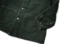 画像3: 04' Used Carhartt Blanket Lined Michigan Chore Coat Spruce made in USA (3)