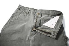 画像5: Used Carhartt Duck Carpenter Pants Moss カーハート (5)