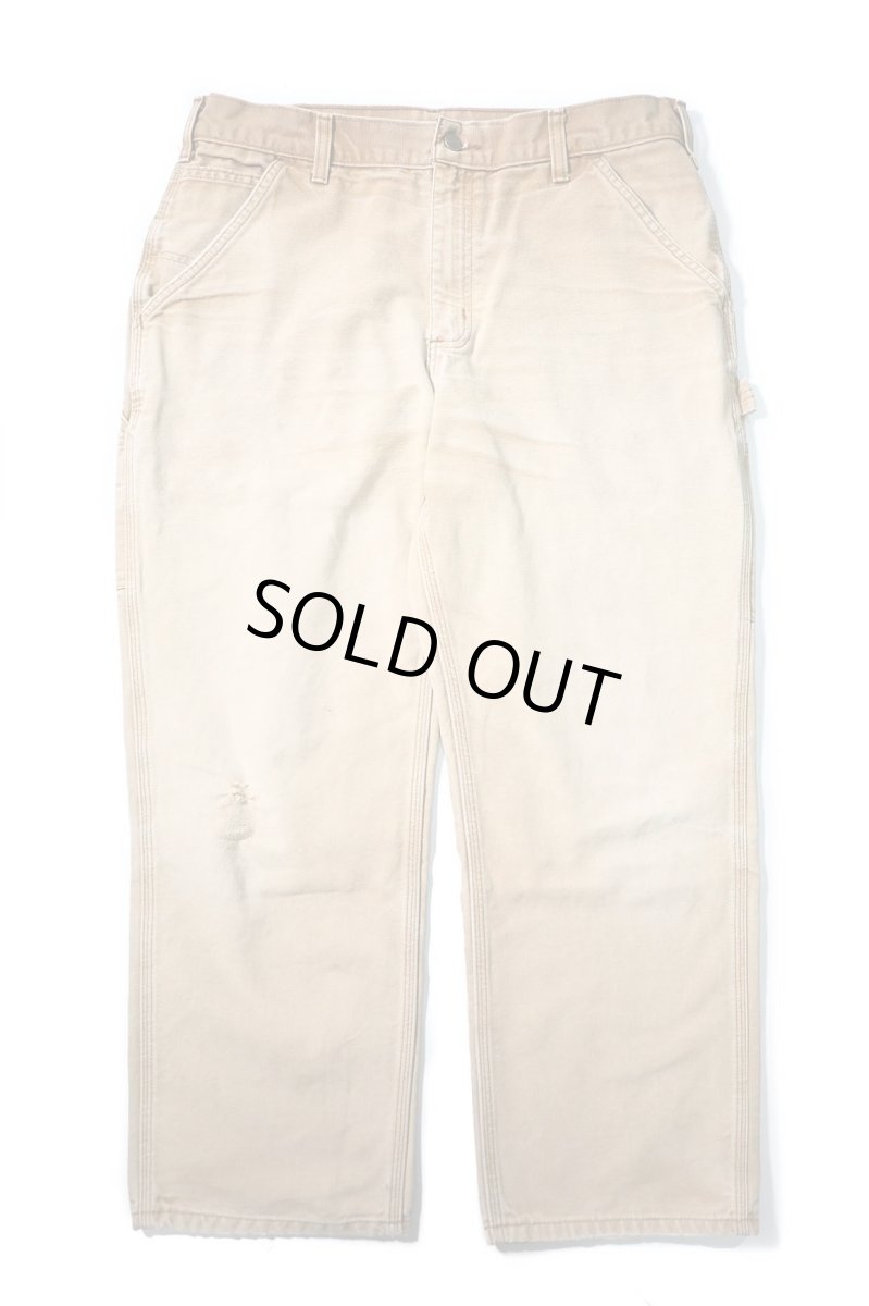 画像1: 00s Used Carhartt Duck Carpenter Pants Brown カーハート (1)