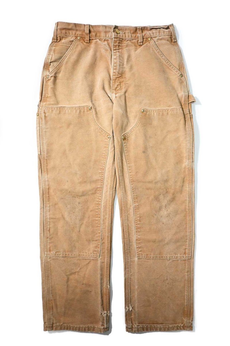 画像1: 07' Used Carhartt Duck Double Knee Carpenter Pants Brown カーハート (1)