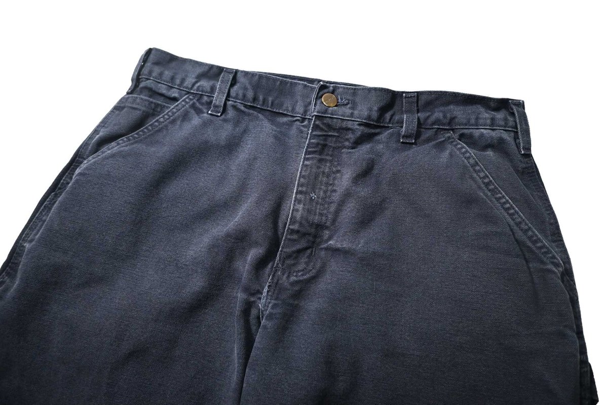 画像2: 09' Used Carhartt Duck Carpenter Pants Midnight カーハート (2)