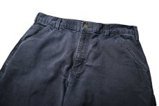 画像2: 09' Used Carhartt Duck Carpenter Pants Midnight カーハート (2)