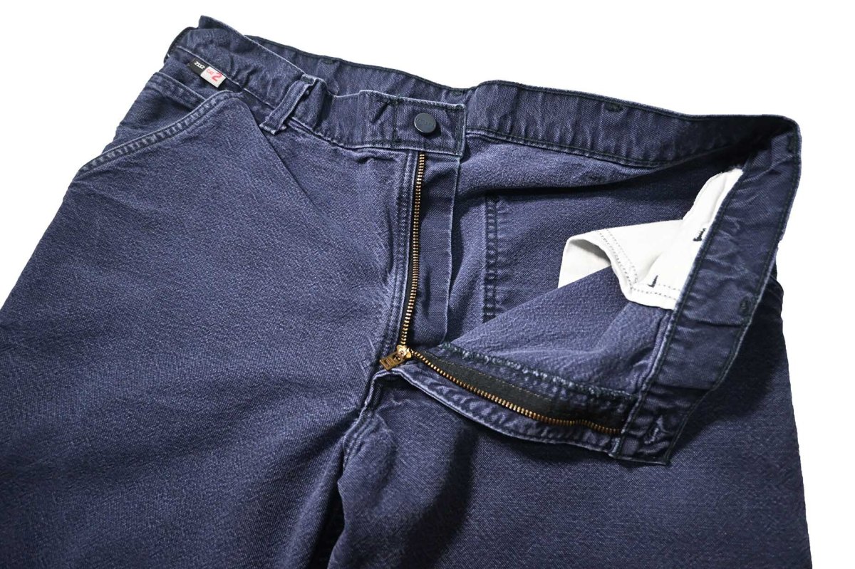 画像5: Used Carhartt FR Duck Carpenter Pants Navy カーハート (5)