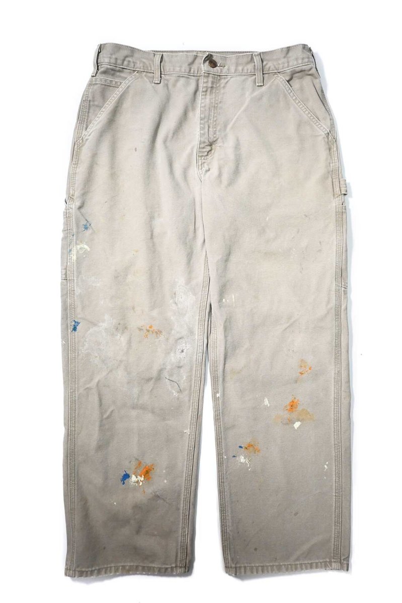 画像1: 13' Used Carhartt Duck Carpenter Pants Desert カーハート (1)