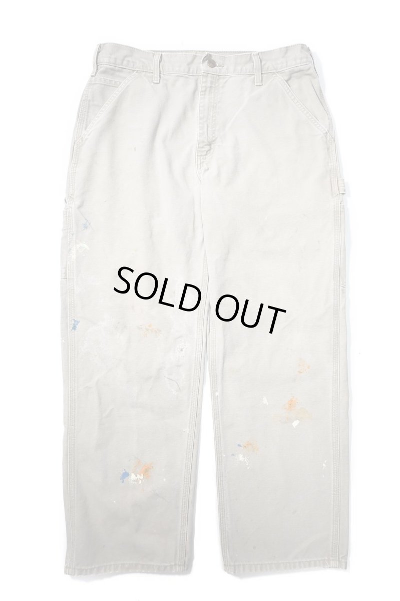 画像1: 13' Used Carhartt Duck Carpenter Pants Desert カーハート (1)