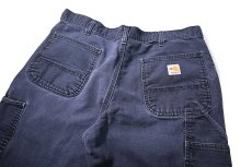 画像4: Used Carhartt FR Duck Carpenter Pants Navy カーハート (4)