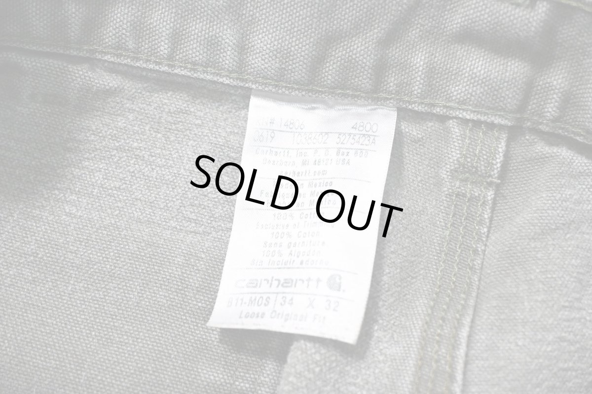 画像6: Used Carhartt Duck Carpenter Pants Moss カーハート (6)