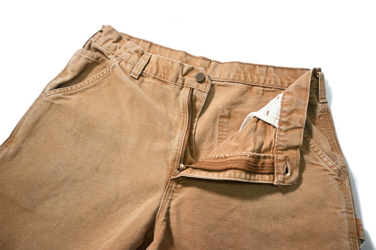 画像5: 13' Used Carhartt Duck Carpenter Pants Brown カーハート (5)