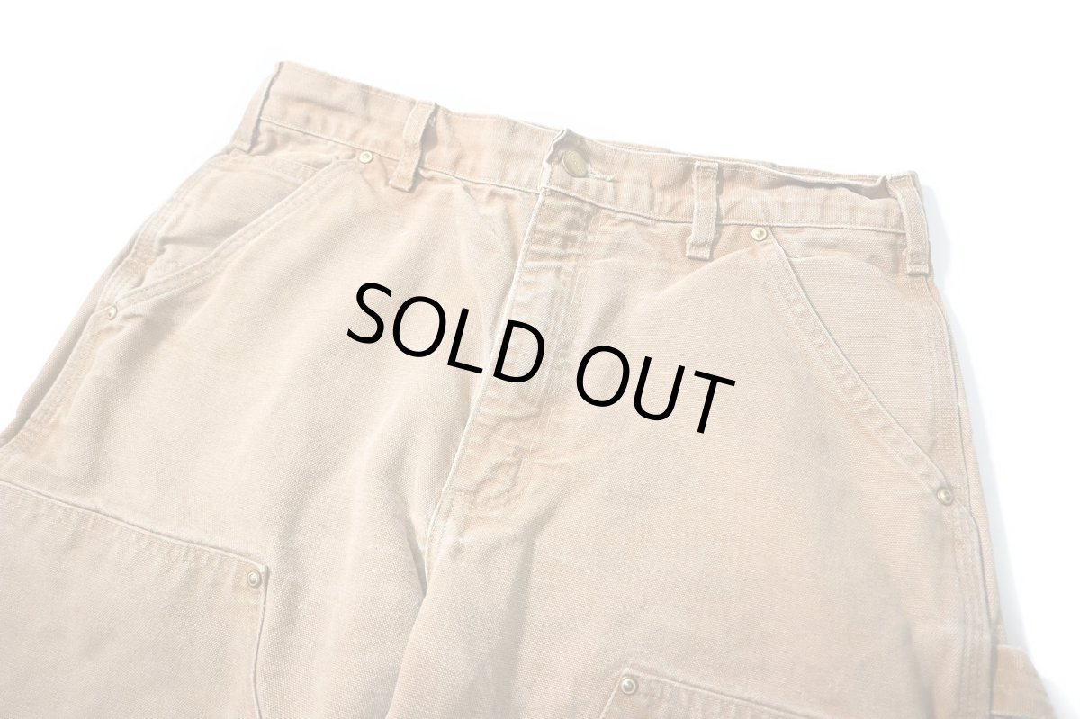 画像2: 07' Used Carhartt Duck Double Knee Carpenter Pants Brown カーハート (2)