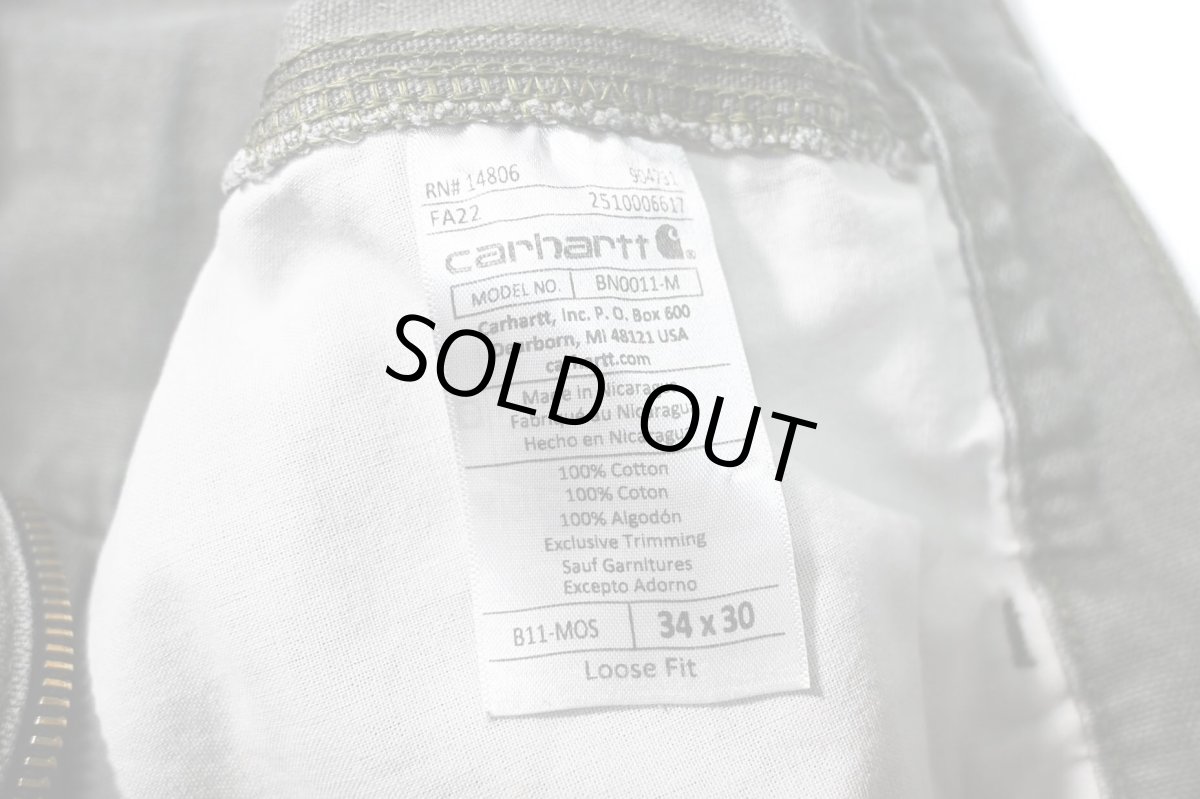 画像7: Used Carhartt Duck Carpenter Pants Moss カーハート (7)