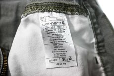画像7: Used Carhartt Duck Carpenter Pants Moss カーハート (7)