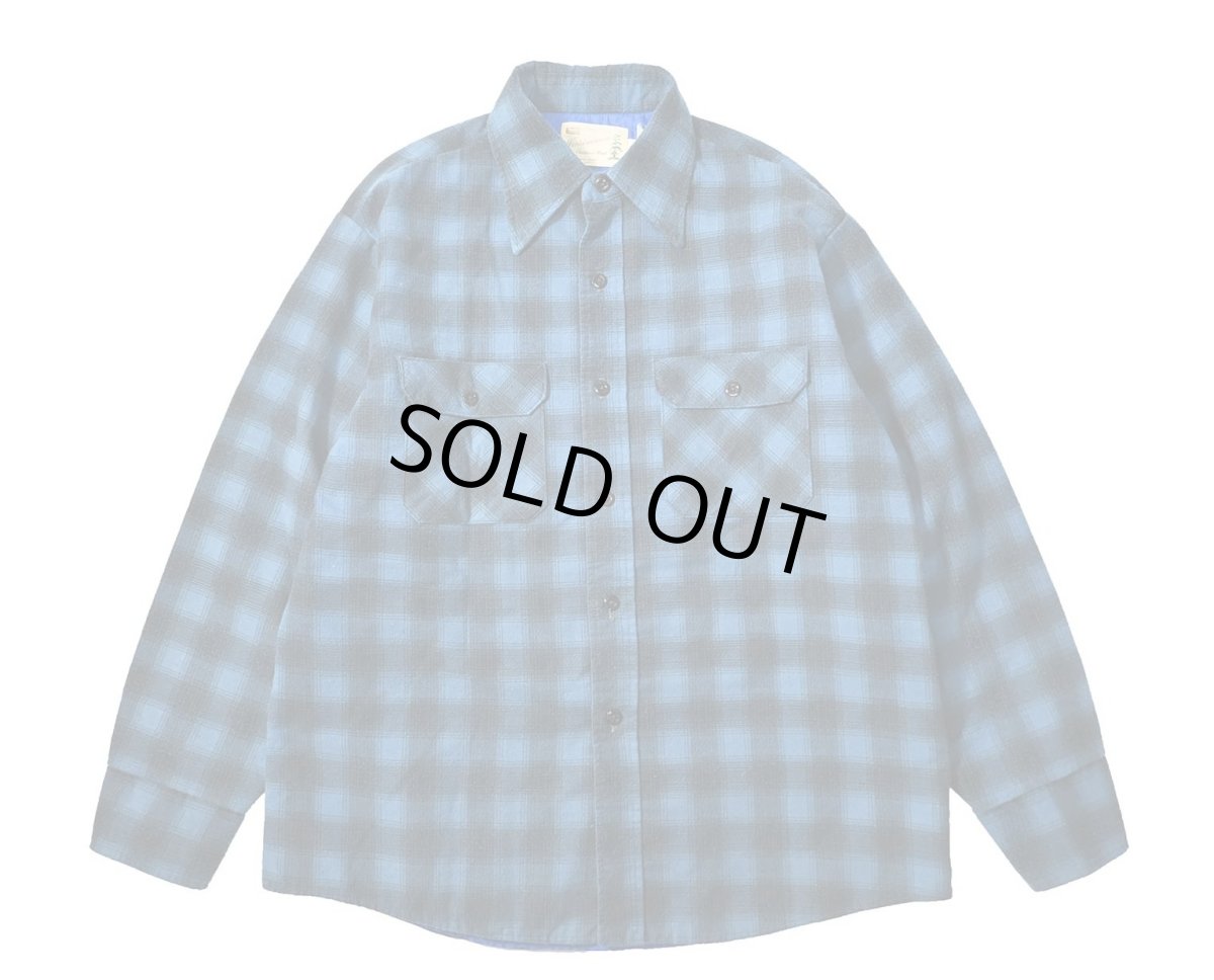 画像1: 70-80s Used Sears Fieldmaster Quilt Lined Ombre Check Flannel Shirt (1)