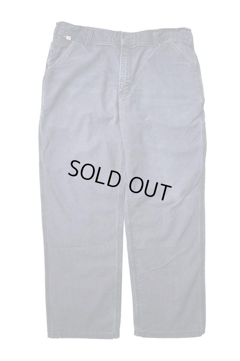 画像1: Used Carhartt FR Duck Carpenter Pants Navy カーハート (1)