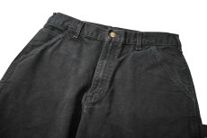 画像2: Used Carhartt Duck Carpenter Pants Black カーハート (2)