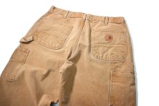 画像4: 13' Used Carhartt Duck Carpenter Pants Brown カーハート (4)