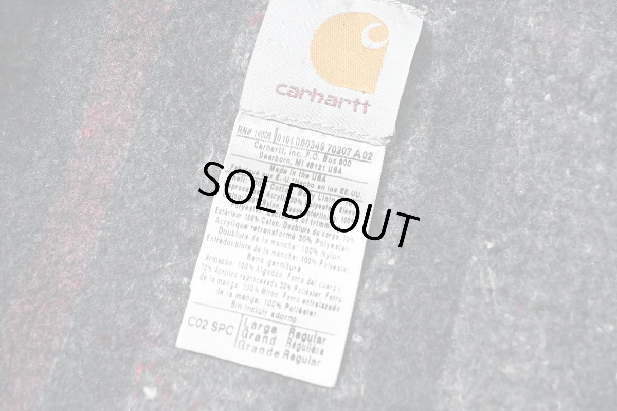 画像5: 04' Used Carhartt Blanket Lined Michigan Chore Coat Spruce made in USA (5)