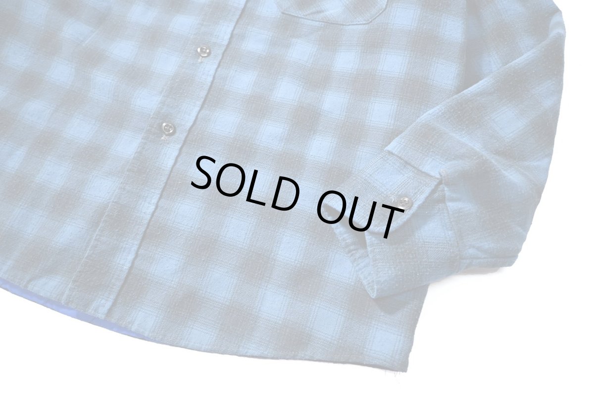 画像3: 70-80s Used Sears Fieldmaster Quilt Lined Ombre Check Flannel Shirt (3)