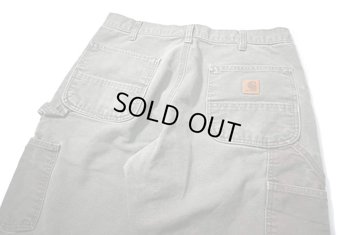 画像4: Used Carhartt Duck Carpenter Pants Moss カーハート (4)