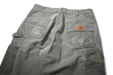 画像4: Used Carhartt Duck Carpenter Pants Moss カーハート (4)
