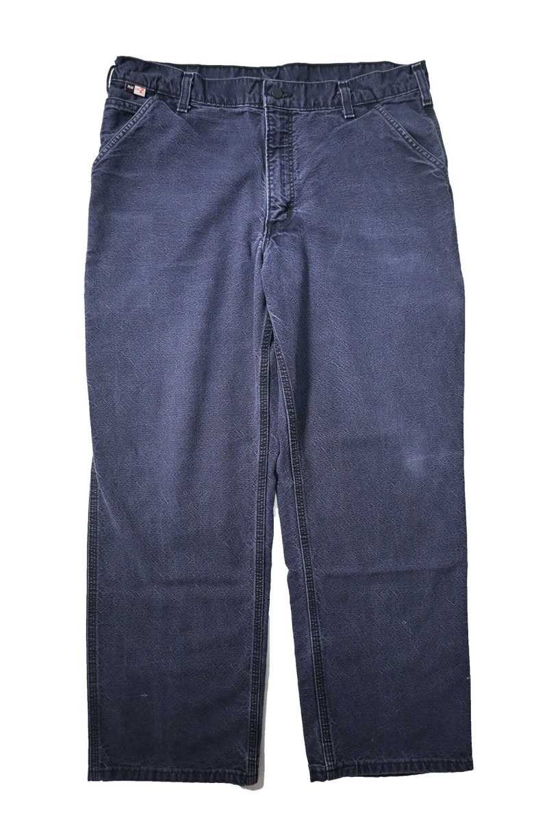 画像1: Used Carhartt FR Duck Carpenter Pants Navy カーハート (1)